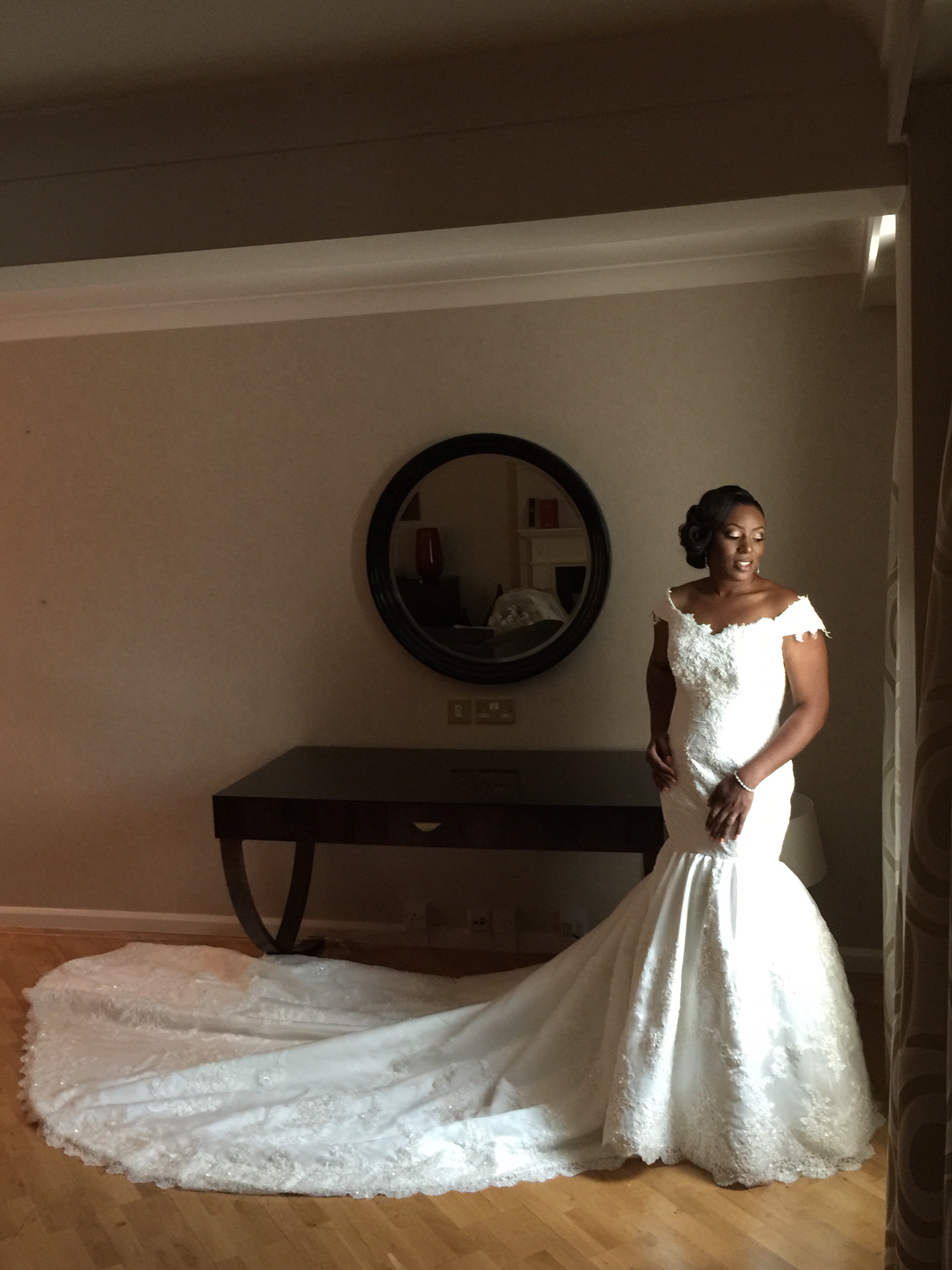 Ruby indoors full length.